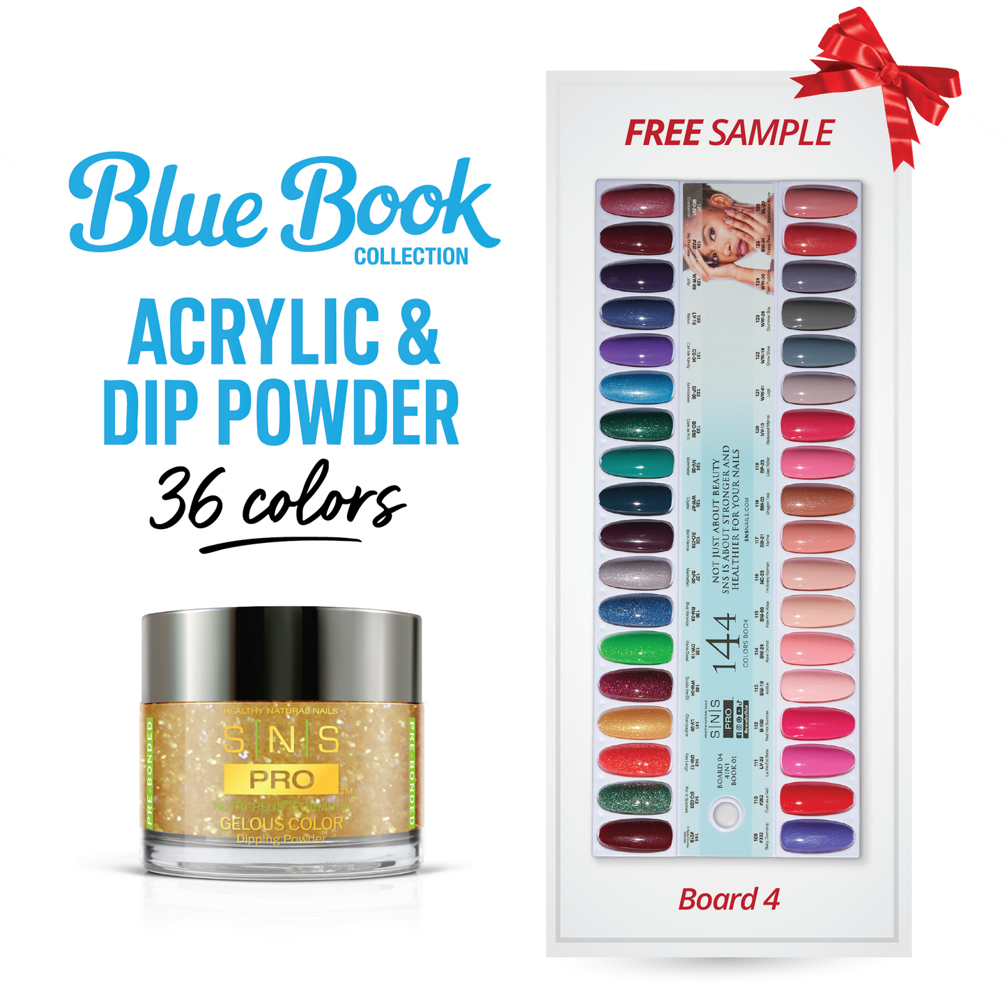 SNS Pro - Blue Book Collection - Dip/Acrylic Powder - 36 Colors Bundle - Board 4