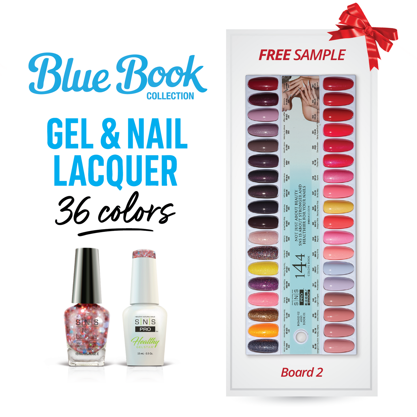 SNS Pro - Blue Book Collection - Gel & Lacquer Duo - 36 Colors Bundle - Board 2
