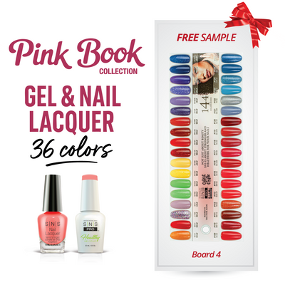 SNS Pro - Pink Book Collection - Gel & Lacquer Duo - 36 Colors Bundle - Board 4