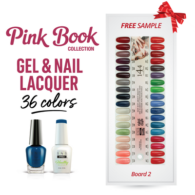 SNS Pro - Pink Book Collection - Gel & Lacquer Duo - 36 Colors Bundle - Board 2