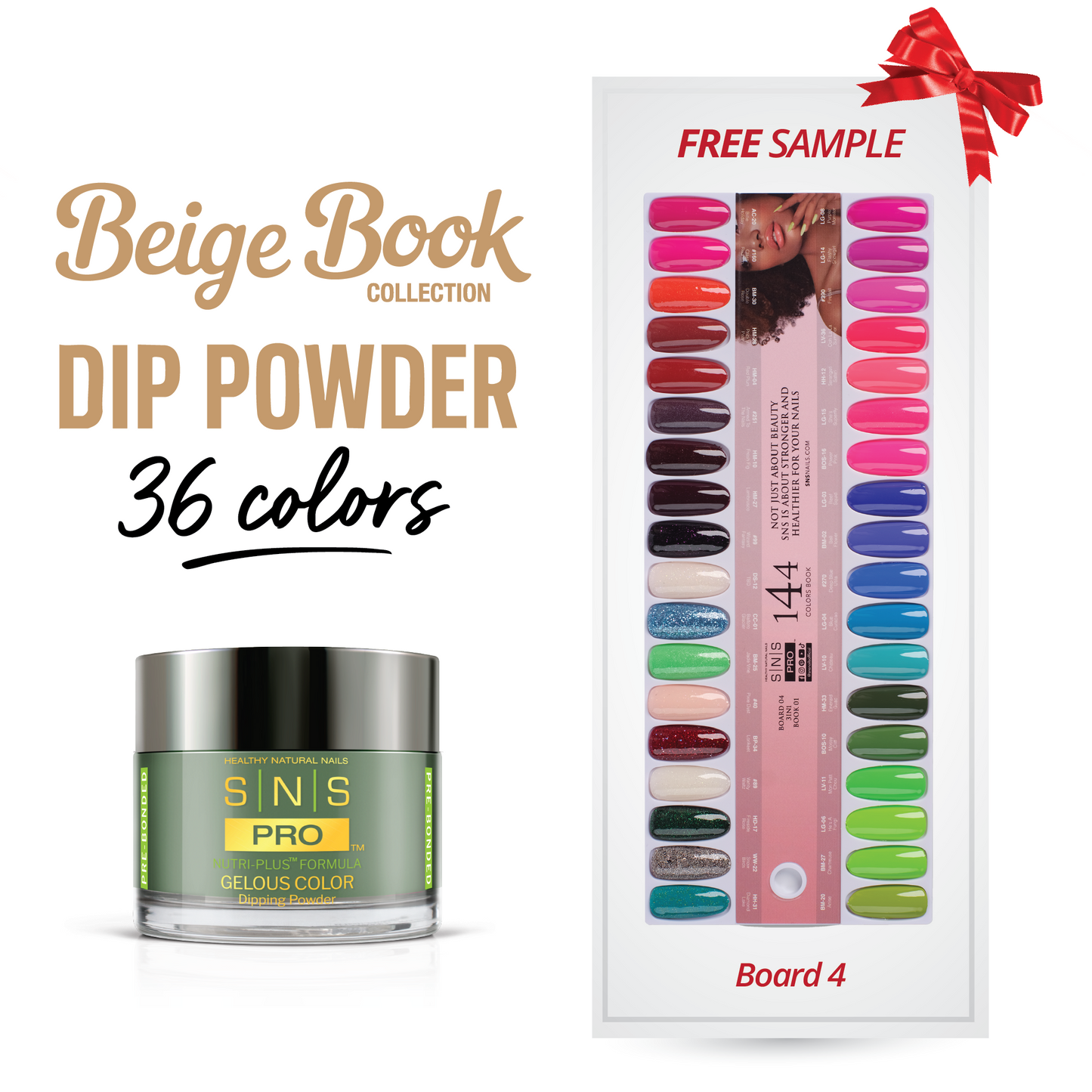 SNS Pro - Beige Book Collection - Dipping Powder - 36 Colors Bundle - Board 4