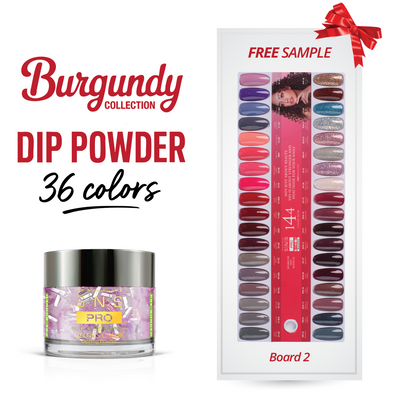 SNS Pro - Burgundy Book Collection - Dipping Powder - 36 Colors Bundle - Board 2