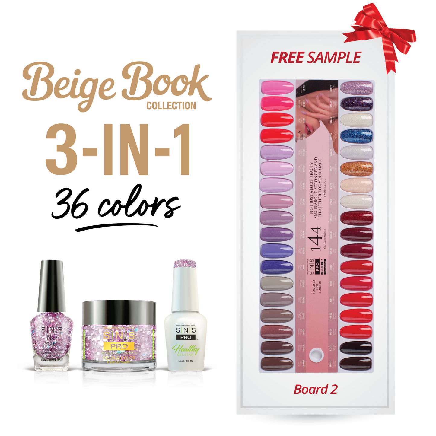 SNS Pro - Beige Book Collection - 3in1 - 36 Colors Bundle - Board 2