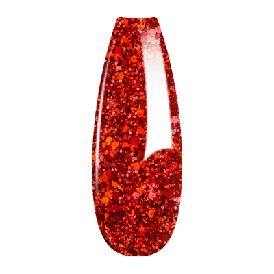 Ombre Glitter Nail Art - Red Colors - GO03