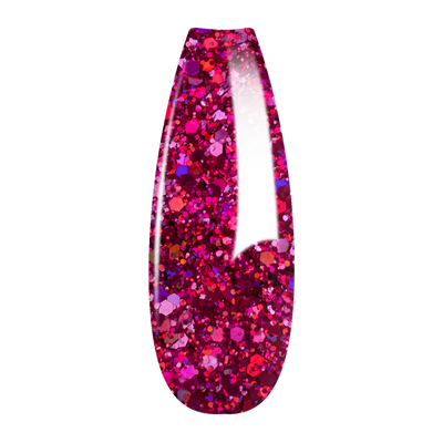 Ombre Glitter Nail Art - Fuchsia Pink Colors - GO07
