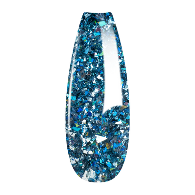 Ombre Glitter Nail Art - Light Blue Aqua Colors - GO11