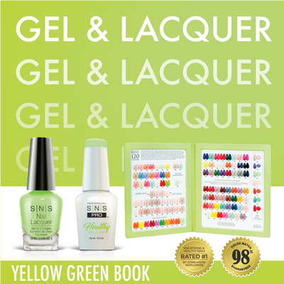SNS Pro - Yellow Green Book Collection - Gel & Lacquer Duo - 30  Colors Bundle - Board 4