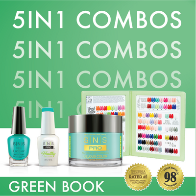 SNS Pro - Green Book Collection - 5in1 - 30  Colors Bundle - Board 1