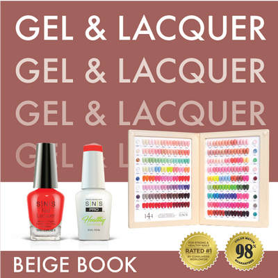 SNS Pro - Beige Book Collection - Gel & Lacquer Duo - 144 Colors Bundle