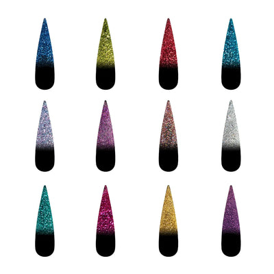 French Glitter Nail Art Master Set (12 colors)